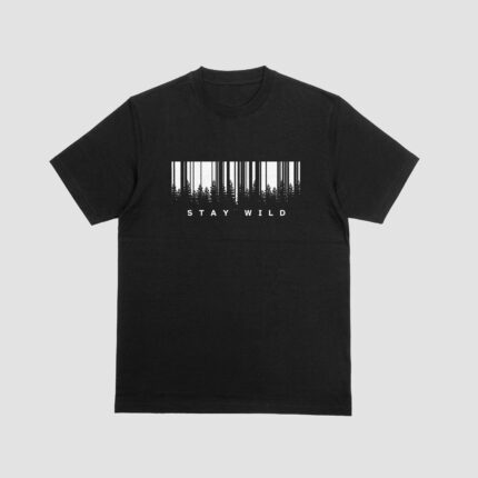 Stay Wild Black Mens T-Shirt