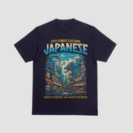 City Street Culture – Japanese Style Black Unisex T-Shirt