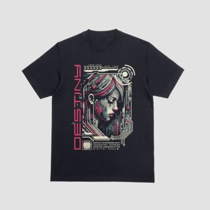 DESTINY: Cyberpunk Circuit Graphic Tee – Girls Wear