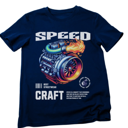“Speed Craft Turbo Engine Graphic T-Shirt – Streetwear Edition”