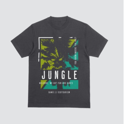 “Jungle Ecotourism Graphic T-Shirt – Nature Inspired Streetwear”